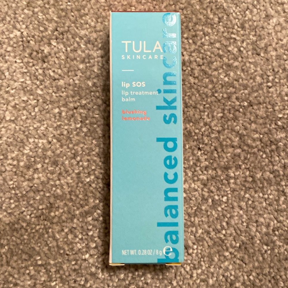 Tula Lip SOS Lip Treatment Balm in Blushing Lemonade NEW | Nude Pink | Full Size